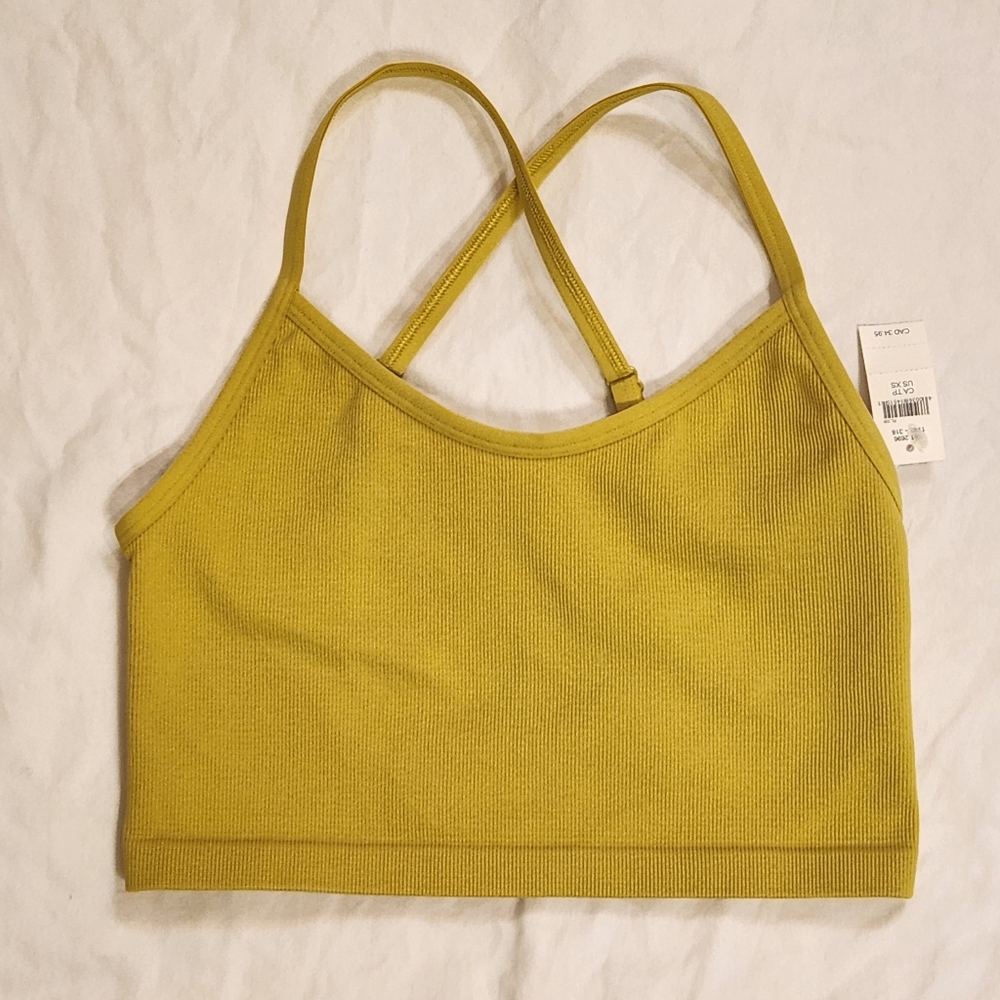 Aerie offline bralette extra small mustard‎ yellow NWT